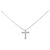 Autre Marque Collana con Croce in Diamanti e Platino Argento