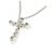 Autre Marque Collana con Croce in Diamanti e Platino Argento - vista 4