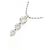 Autre Marque Au750 Weißgold Drei-Steine-Diamantkette - Ansicht 3