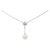 Autre Marque Collana con perle Akoya e diamanti in oro bianco Au750 Argento