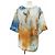 Graceful T-shirt en soie Louis Vuitton Marron Bleu Bleu Marine