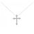 Autre Marque Collana Cross Diamond in Au750 Argento