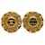 Orecchini Chanel Coco Mark Vintage Nero D'oro