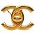 Spilla Chanel Vintage Coco Mark Turnlock D'oro