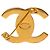 Spilla Chanel Vintage Coco Mark Turnlock D'oro - vista 2