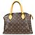 Borsa a tracolla Louis Vuitton Rivoli MM Monogram Marrone - vista 3