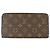 Cartera Zippy Monogram Louis Vuitton Castaño Rosa