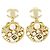 Orecchini a clip Chanel ABF071 Nero Bianco D'oro
