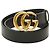 Gucci GG Marmont Emblem Wide Buckle Gürtel Schwarz