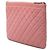 Clutch Chanel Boy in agnello rosa - vista 2
