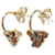 Orecchini Rocky Stud Louis Vuitton Argento Rosso D'oro - vista 2