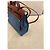 Borsa Hermès Herbag Zip 31 in Tela Blu e Pelle Rouge H Marrone - vista 3