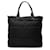 Borsa Boston con placca logo Triangle Prada Nero