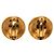 Timeless Orecchini a clip rotondi Chanel Coco Mark Vintage D'oro