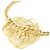 Choker Chanel ABD298 Marrone e Oro con Cristalli D'oro - vista 3