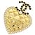 Spilla Chanel in nero, oro e bianco D'oro