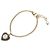 Bracciale Charm Chanel Coco Mark Motivo Cuore Nero D'oro