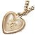Bracciale Charm Chanel Coco Mark Motivo Cuore Nero D'oro - vista 4