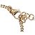 Bracciale Charm Chanel Coco Mark Motivo Cuore Nero D'oro - vista 5