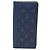 Portafoglio lungo pieghevole Louis Vuitton Monogram Brazza Blu