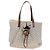 Borsa Tote FENDI Zucchino Canvas Bianco Oro Auth 184707V D'oro - vista 2