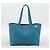 Sac cabas LOEWE Anagram East West en cuir Turquoise Blue Silver Auth 185182V Argenté - vue 12