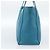 Sac cabas LOEWE Anagram East West en cuir Turquoise Blue Silver Auth 185182V Argenté - vue 4