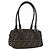 Borsa a Spalla FENDI Zucca Canvas Nero Marrone Auth 185459