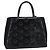 FENDI Handtasche Lackleder 2-Wege Schwarz Silber Auth 184926A - Ansicht 3