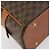 Céline Borsa a Mano CELINE Macadam Canvas PVC Pelle Marrone Oro Auth 184709 D'oro - vista 12
