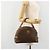 Céline Borsa a Mano CELINE Macadam Canvas PVC Pelle Marrone Oro Auth 184709 D'oro - vista 23
