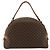 Céline Borsa a Mano CELINE Macadam Canvas PVC Pelle Marrone Oro Auth 184709 D'oro - vista 3