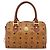 Borsa a Mano MCM Vicetos Logogram PVC Pelle Marrone Oro Auth 185091 D'oro - vista 2