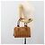Borsa a Mano MCM Vicetos Logogram PVC Pelle Marrone Oro Auth 185091 D'oro - vista 22