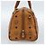 Borsa a Mano MCM Vicetos Logogram PVC Pelle Marrone Oro Auth 185091 D'oro - vista 4