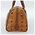 Borsa a Mano MCM Vicetos Logogram PVC Pelle Marrone Oro Auth 185091 D'oro - vista 5