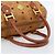 Borsa a Mano MCM Vicetos Logogram PVC Pelle Marrone Oro Auth 185091 D'oro - vista 7