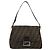 FENDI Zucca Canvas Mamma Baguette Shoulder Bag Black Brown Auth 184905SAM Marrone Nero - vista 2