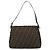 FENDI Zucca Canvas Mamma Baguette Shoulder Bag Black Brown Auth 184905SAM Marrone Nero - vista 3