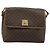 Céline Borsa a tracolla CELINE in tela Macadam PVC Pelle Marrone Oro Auth bs35574 D'oro - vista 2