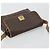 Céline Borsa a tracolla CELINE in tela Macadam PVC Pelle Marrone Oro Auth bs35574 D'oro - vista 6