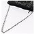 CHANEL Camelia Chain Schultertasche aus Satin Schwarz Silber CC Authentisch 184869SM - Ansicht 7