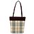 BURBERRY Nova Check Tote Bag Canvas Beige Silber Auth 185183A - Ansicht 2