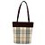 BURBERRY Nova Check Tote Bag Canvas Beige Silber Auth 185183A - Ansicht 3