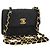 CHANEL Matelasse Chain Shoulder Pouch Tela Nera Oro CC Auth 184384V Nero D'oro