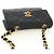 CHANEL Matelasse Chain Shoulder Pouch Tela Nera Oro CC Auth 184384V Nero D'oro - vista 6