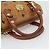 Borsa Mini Boston MCM Logogram Vicetos in PVC 2way Marrone Oro Auth 185458 D'oro - vista 7