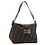 FENDI Zucca Canvas Mamma Baguette Shoulder Bag Black Brown Auth 184555SAM Marrone Nero