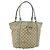Bolso Tote GUCCI GG Canvas Abbey Beige Oro 211982 Auth ti3971 Dorado