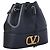 Borsa a secchiello mini VLogo Valentino Garavani Nero - vista 3